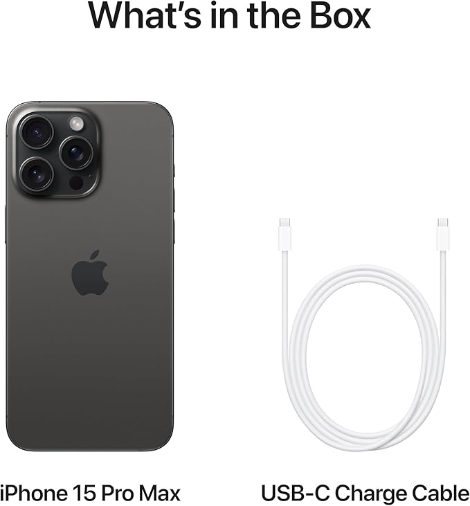 Apple iPhone 15 Pro Max, 256 GB, Negro Titanio - Desbloqueado